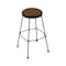 Holland Bar Stool Co 25" Stationary Counter Stool, Black Wrinkle, Canter Thatch Seat 303025BW001 - alternate 1